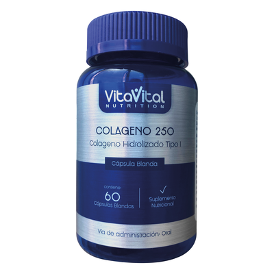 Col&aacute;geno 250 Mg VitaVital C&aacute;psulas Blandas - Frasco 60 UN